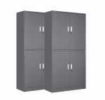 2x Biurowa dzielona szafa metalowa na akta, model BARI