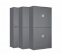 3x Biurowa dzielona szafa metalowa na akta, model BARI