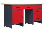 Stół warsztatowy SZTOKHOLM, 1700 x 850 x 600 mm, antracytowo-czerwony