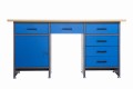 Stół warsztatowy SZTOKHOLM, 1700 x 850 x 600 mm, antracytowo-niebieski