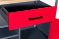 Stół warsztatowy LONDYN, 1200 x 850 x 600 mm, antracytowo-czerwony