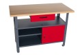 Stół warsztatowy LONDYN, 1200 x 850 x 600 mm, antracytowo-czerwony