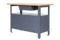 Stół warsztatowy LONDYN, 1200 x 850 x 600 mm, antracytowo-niebieski