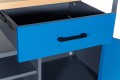 Stół warsztatowy LONDYN, 1200 x 850 x 600 mm, antracytowo-niebieski