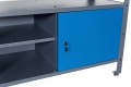 Stół warsztatowy LONDYN, 1200 x 850 x 600 mm, antracytowo-niebieski