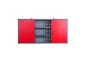 Szafa warsztatowa wisząca, 1200 x 600 x 200, antracytowo-czerwona