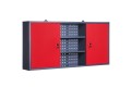 Szafa warsztatowa wisząca, 1200 x 600 x 200, antracytowo-czerwona