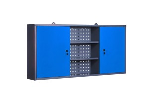 Szafa warsztatowa wisząca, 1200 x 600 x 200, antracytowo-niebieska