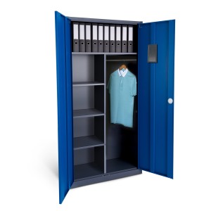 Metalowa szafa socjalna wielokomorowa z miejscem na ubrania, model PARIS-S