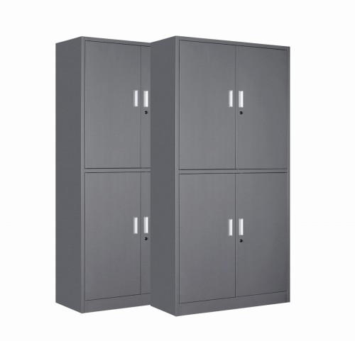 2x Biurowa dzielona szafa metalowa na akta, model BARI-S