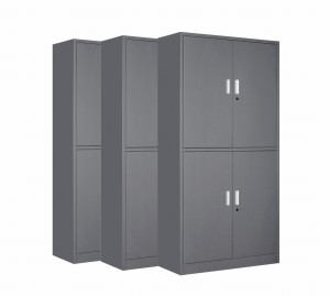 3x Biurowa dzielona szafa metalowa na akta, model BARI-S