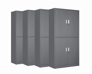4x Biurowa dzielona szafa metalowa na akta, model BARI-S