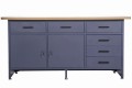 Stół warsztatowy AMSTERDAM, 1700 x 850 x 600 mm, antracytowy