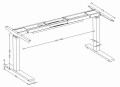 Biurko z elektryczną regulacja wysokości Blat 120x60