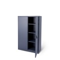 Biurowa szafa metalowa na akta antracytowa, model IMPERIA