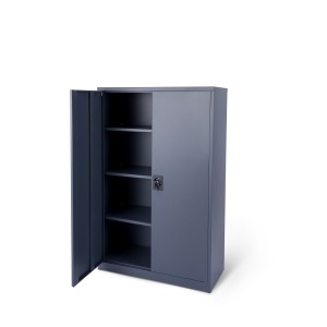 Biurowa szafa metalowa na akta antracytowa, model IMPERIA