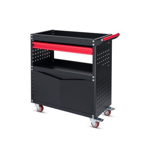 Wózek warsztatowy na kółkach, z hamulcami